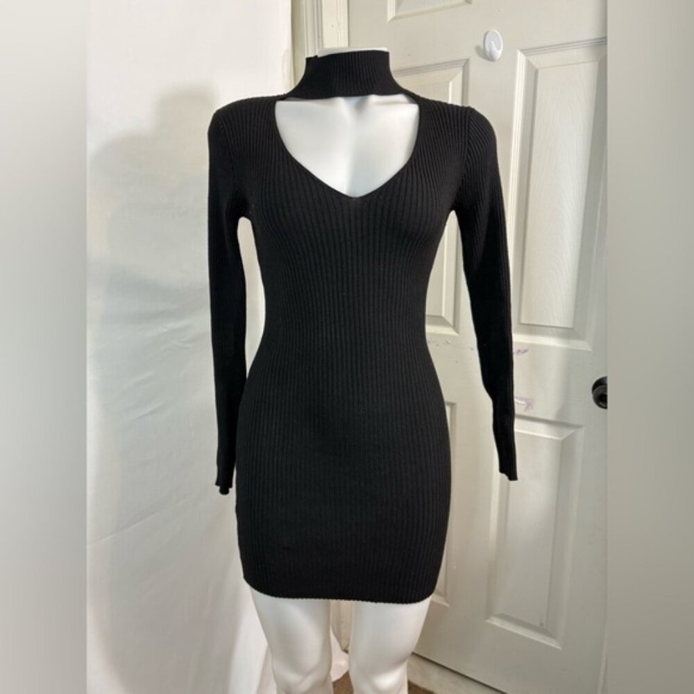 Elegant Black Long Sleeve Dress